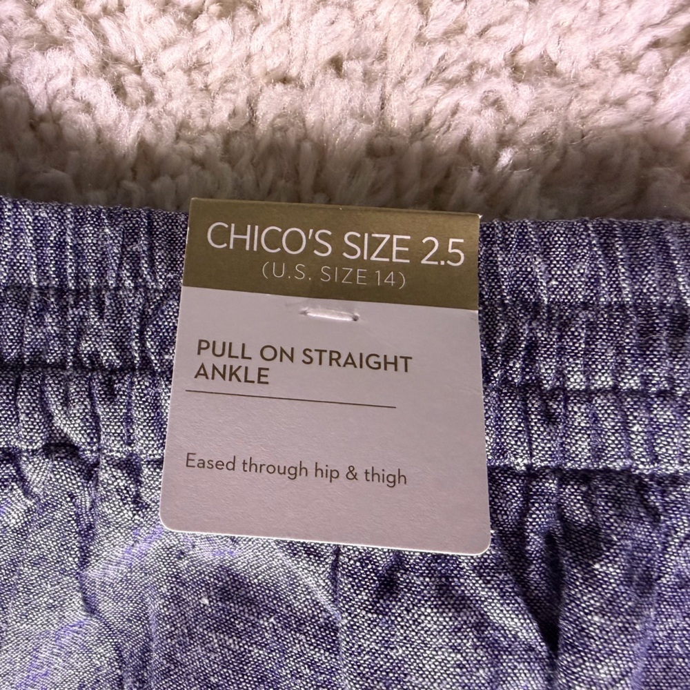 Chico's Indigo Button-Up Shirt + Pants Set NWT - Picture 8 of 11